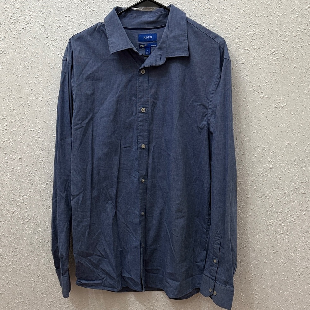 Apt. 9 Blue and Gray Striped Shirt